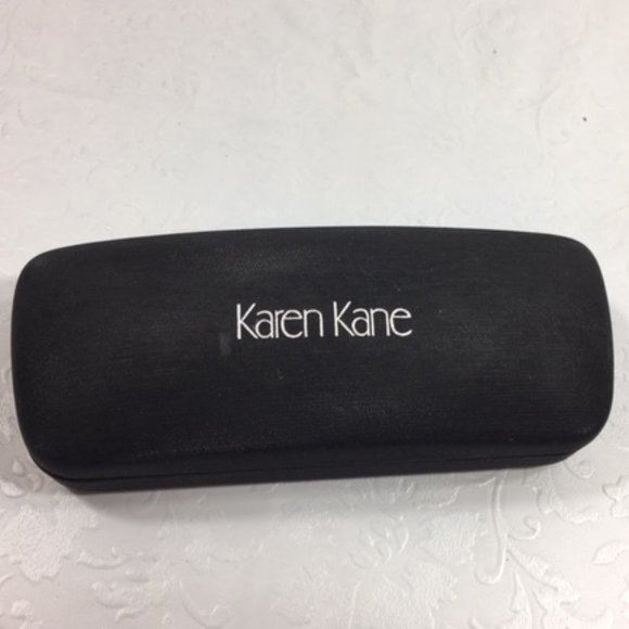Karen Kane Designer 👓Eyeglasses👓 Hard Case Black - Picture 1 of 7